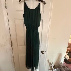 Elegant Green Sleeveless Dress